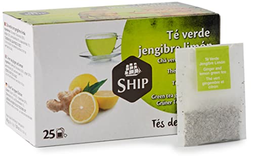 Ship - Té Verde de Jengibre y Limón - Caja de 25 Unidades...
