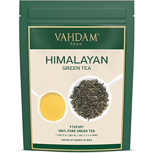 VAHDAM, Hojas de té verde de Himalaya (340g/+170 tazas)...