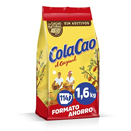 Cola Cao Original con Cacao Natural y sin Aditivos, 1600g