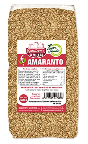 Semillas de Amaranto Guillermo paquete 500 g.